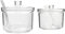 Cabilock 2 Sätze Gewürzbox Klare Glasmurmeln Gewürzbehälter Mit Deckel Schüssel Zuckerdose Terrarium Zuckerschüssel Glasbehälter Glas-container Gewürzdosen Acryl Chili-öl Pfeffer Kann