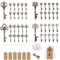 Ouvre Bouteilles Lot de 40, Vintage Porte Clef Decapsuleur, Kit de Décoration pour Cadeaux pour Invités à un Mariage ou une Fête (Bronze)
