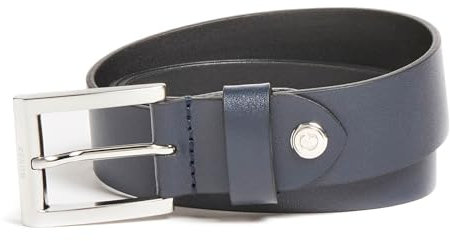 Guess BM7425LEA40 Herrengürtel aus schwarzem Leder LEDER L/Blu