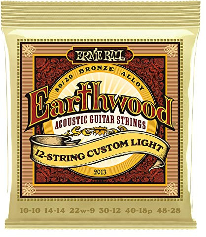 Ernie Ball Earthwood 12-String Custom Light 80/20 Bronze Acoustic Guitar Strings - 10-48 Gauge