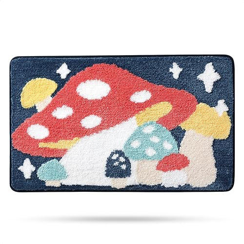 Niedlicher Badteppich Badematte für Badezimmer Rutschhemmender Weicher Badteppich für Duschen Niedlich Plüsch Mikrofaser Super-saugstark Plüschteppich für 40x60cm