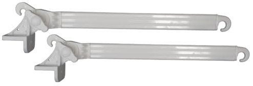 TENDAGGIMANIA Braccetti per Tende da Sole a Caduta Esterne in PVC - Colore Grigio - Misura 70 cm - 1 Coppia di Braccetti Tenda Regolabili Fino a 180° + 4 Viti autoforanti Incluse