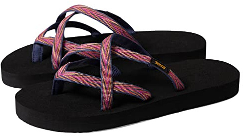 Teva Olowahu Sandal, Palms Indigo/Rose Violet, 6 UK
