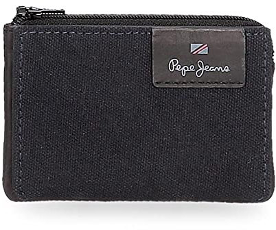 Pepe Jeans Hilltop Porte-monnaie avec porte-cartes Bleu 11 x 7 x 1,5 cm Cuir, bleu, Porte-monnaie avec porte-cartes