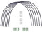 Mandeep Cadre pour Serre de Jardin - Lot de 6 Arceaux Serre de Jardin Support De Plantes Cerceaux De Serre De Jardin Antirouille pour Bâche De Serre Tunnel