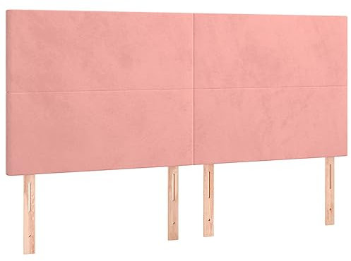 vidaXL Testiera 4 pz Rosa 80x5x78/88 cm in Velluto