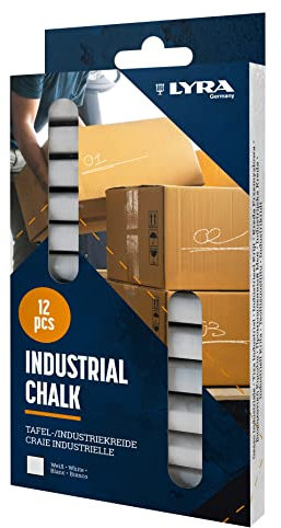 LYRA Craies industrielles blanches pour tableau noir Boîte de 12 craies