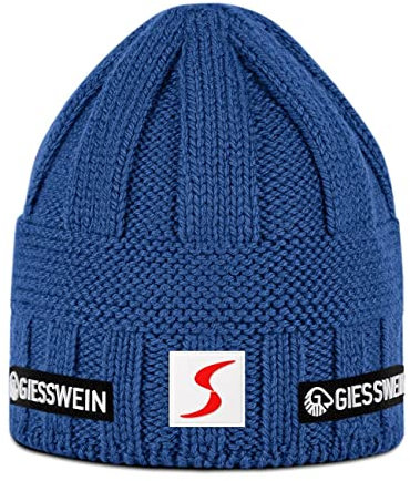 GIESSWEIN ÖSV Cap Obersberg - Merino Mütze mit Fleece Innenfutter, Ski Austria Beanie, Damen & Herren Strickmütze aus Merinowolle, Warm gefütterte Skimütze, Unisex Wintermütze