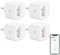 Prise Connectée WiFi 16A Mesure de Consommation Électrique ANTELA Prise Intelligente compatible avec Alexa/Google Home, APP Contrôle, Horaires & Minuterie，4PCs