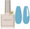 MAYCHAO 15ML Deep Sky Blue Gel Nail Polish, Soak Off UV LED Gel Polish Nail Art Starter Manicure Salon DIY at Home, 0.5 OZ