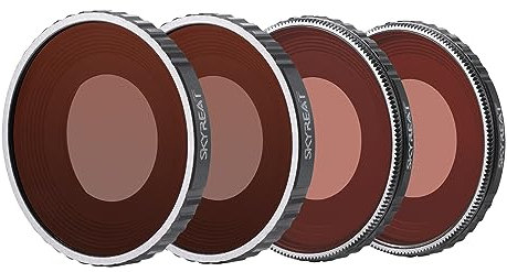 SKYREAT ND-Filter-Set für DJI Osmo Action 4 Zubehör, 4 Stück (CPL, ND8, ND16, ND32)