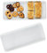 MamboCat 2er Set Anna Kuchenplatte rechteckig I weiße Stollenplatte I Servierplatte für Topfkuchen, Plätzchen, Biskuitrolle I Ideal für Geburtstage, Feiern, Weihnachten & Ostern