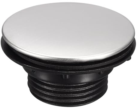 QUARKZMAN Cache Trou de Robinet d'Évier en Acier Inoxydable Brossé, Couvercle Trou Robinet pour Lavabo Espace de Comptoir Cuisine, 1 Pcs (28-38mm de Diamètre)