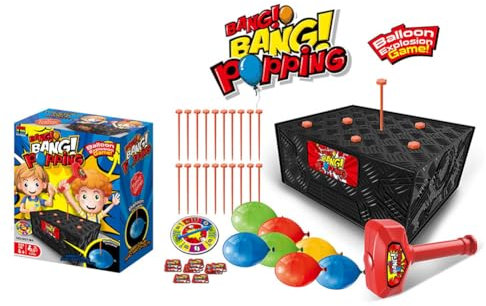 Balloon Blast Box Spiel Interaktiv Ballon Explosionsspiel Blast Box Spiel Luftballon Familienparty Brettspiel für Geburtstags Party Kinder Erwachsene Geschenk (Schwarz)