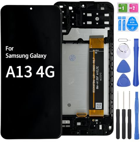 iYAiYO Écran LCD Écran Tactile Digitizer Remplacement Compatible avec Samsung A13 4G SM-A135F Écran Complet avec Cadre Noir