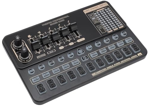 Live-Soundkarte, Audio-Mixer-Soundboard-Konsole, Soundboard-Sprachwechsler, 16 Spezialeffekte, Bluetooth-Begleitung, Podcast-Ausrüstungspaket für Zuhause, Outdoor