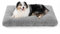 BEDSURE Hundebett Grosse Hunde waschbar - 104x74x9cm XL Hundekissen Flauschiges für große Hunde, plüsch Hundebett mit rutschfeste Unterseite und Seitengriff, hellgrau