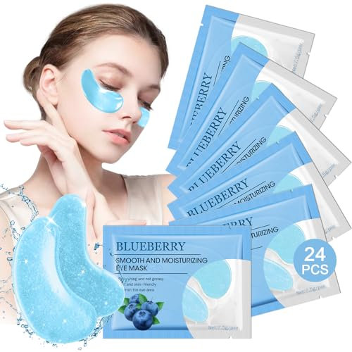 24 Paare Augenpads, Eye Pads, Augenpads Gegen Augenringe, Augenpads Gegen Tränensäcke, Augenpflege Deep Hydration Eye Patches, Reduzieren Dunkle Augenringe, Schwellungen (Lila)