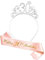 KOQAIIZ 30. Geburtstag Schärpe und Geburtstagskrone,30. Geburtstag Geschenk, Rose Gold Geburtstag Schärpe Tiara Krone, zum 30. Geburtstag für Prinzessin Party Dame Geburtstagsfeier und Deko