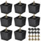 TCHOSUZ 2 inch / 5cm Plastic Furniture Legs, Pack of 8 Mid Century Modern Plastic Light Pyramid Wood Grain Replacement Feet with M8 Hanger Bolts & T-Nuts for Sofa Couch Bed Riser