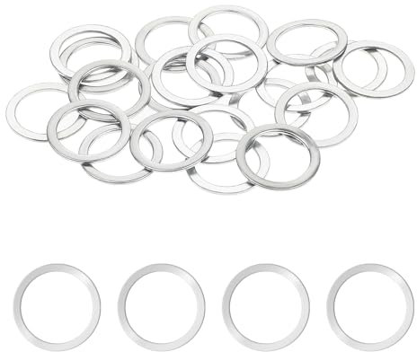 20 Stück Edelstahl Pedal Unterlegscheiben Unterlegscheibe für Pedalachsen, Schrauben Flachscheibe Außendurchmesser 20mm Innendurchmesser 15mm, für Kurbeln Fahrräder Mountainbikes Rennräder