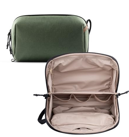 PGYTECH Trousse de Toilette Suspendue Homme Femme, Trousse Toilette Voyage Accessoires, Imperméable Trousse de Voyage pour Articles de Toilette et Cosmétiques,Vert