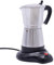 Macchina da caffè elettrica da 300 ml, 480 W, caffettiera elettrica per espresso, 6 tazze, italia, moka, adatta per la casa, in caffè, in ufficio, nel negozio di tè, ecc. (argento)