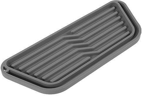 WATIIFUFU Silicone Refrigerator Drip Tray Catcher Gray Water Dispenser Drip Mat for Drainage Easy to Clean Suitable for Fridge and Water Dispenser
