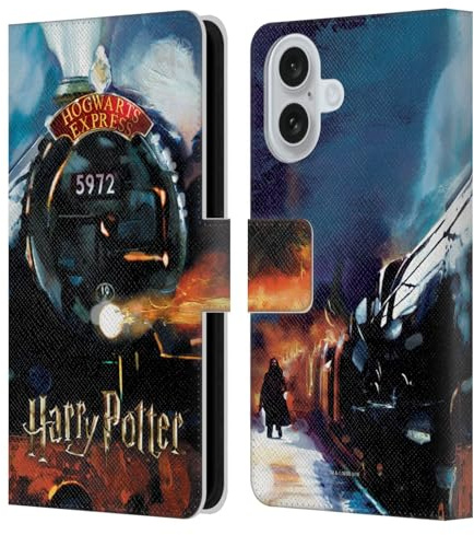 Head Case Designs Officially Licensed Harry Potter Hogwarts Express Prisoner Of Azkaban II Leather Wallet Case Compatible With Apple iPhone 16