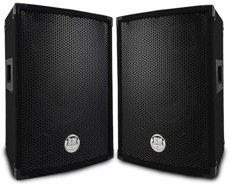 Paire d'enceinte passive BM Bmsonic BMS-08 - Sono Bass Reflex Trapézoïdal à 3 voies 8/20cm - 2 x 300W