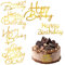 Ymapinc Acryl Happy Birthday Tortendeko,6 Stück Gold Cake Topper Geburtstag 6 Styles Tortenstecker Geburtstag Mirror Tortenstecker Happy Birthday Topper für Geburtstagstorten Partyfeier