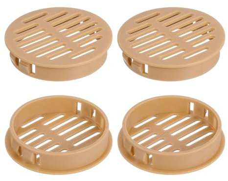 QUARKZMAN Tonda Griglia Aerazione 2, 4Pz Arancione Plastica 35mm Copertura Prese Aria - Griglia Ventilazione Circolare - Aria Facili per Bagno, Casa, Ufficio, Armadio, Guardaroba