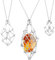 Mtlhbcg Collar con soporte de piedra de cristal: 3 piezas de soporte de piedra de cristal ajustable, collar de jaula de cristal hueco, soporte de piedra, redes, colgante para joyas, cuarzo y piedras