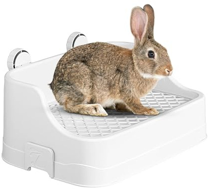 Kaninchentoilette-Box – Kaninchenstreu, Töpfchentrainer mit einem kleinen Tier | Kleine Schale für Tiere, Tierstreu-Tablett für Kaninchen, Zubehör