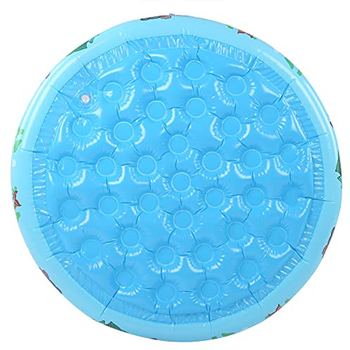 Baby Swimmingpool Blau, Weicher Aufblasbarer Runder Pool für Wasserspiele Im Innenraum und Im Freien (150cm)