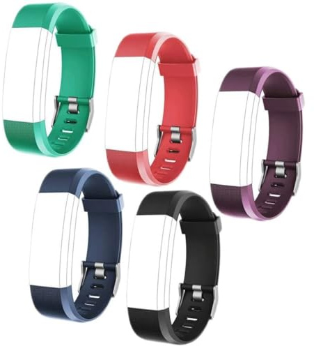 Replacement Watch Straps, 5pcs/set Adjustable Id115plus Hr Smartband Straps for Fitness Tracker Smart Watch (black, Red, Blue, Green, Purple), Pro Wristband Replacement, Id115plus Hr Replacement Band
