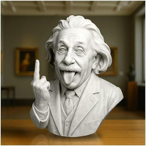 Macamolly Home Decoration with Attitude Skulptur The Original Talk to The Hand Icon eine griechische Göttin mit Mittelfinger 20cm hoch EIN provokantes Geschenk für Freunde und Kollegen - Einstein