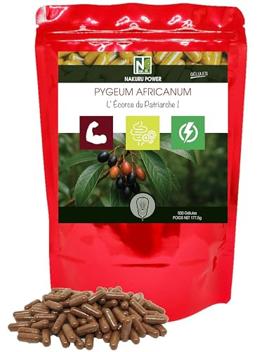 NAKURU | Pygeum Africanum | Gamme Power | Fabriqué en France | L' Écorce du Patriarche ! (500 Gélules)
