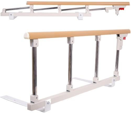 GIOPSQ Klappbares Bettgitter für ältere Erwachsene, Sicherheits-Bettgitter für Senioren, Bettgitter für Behinderte, Krankenhaus-Bettgeländer bettschutz/A/91X40cm