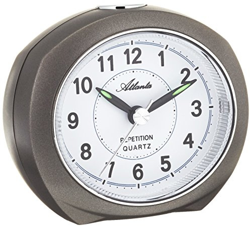 Atlanta Wecker Analog anthrazit 1593-4