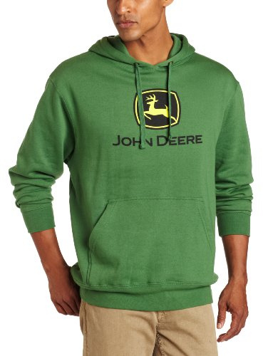 John Deere Core Herren-Kapuzenpullover mit Standard-Markenlogo aus Fleece, Grün, Größe M