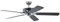 Ventilatore a soffitto senza illuminazione Potkuri, Acciaio, pale nero, 132 cm