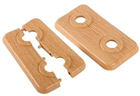 Sanitop-Wingenroth Doppel-Klapprosette für Heizungsrohre | 12 mm oder Typ 1/8 '' | 2er-Set | Rosette | Abdeckung für Heizungsrohre | Buche | 19450 1