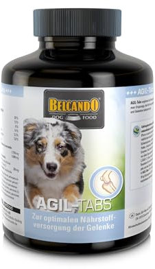 BELCANDO AGIL-Tabs für Hunde 225 Stück, Gelenktabletten für Hunde mit Grünlippmuschel, Nahrungsergänzung für Hunde, Made in Germany