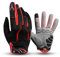 I Kua Fly Vollfinger Fahrradhandschuhe Männer Touchscreen Kompatibel MTB Handschuhe mit Gel für Herren Damen (Rot, M)