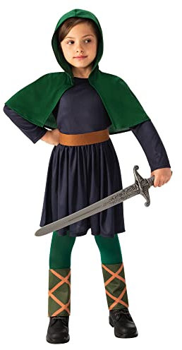 Bristol Novelty CF231L Saxon Girl (BN Original) Large, Green, Blue, Age 8-10 Years Old Halloween Halloween