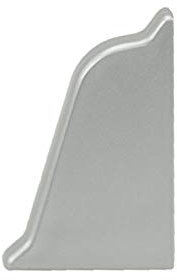 DQ-PP 1 moldura de esquina de extremo a la derecha, aluminio satinado, 38 x 25 mm, PVC, para encimera, listón de terminación, listón de cocina, listón de cierre de pared