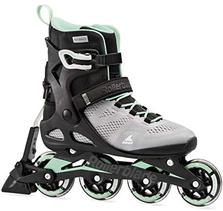 Rollerblade Macroblade 80 ABT Women's Adult Fitness Inline Skate, Glacier Grey/Mint, Performance Inline Skates