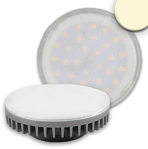 ISOLED LED Leuchtmittel 30SMD, 230V, GX53, 6W 3000K 500lm 120°, warmweiß, nicht dimmbar, matt