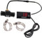 Universal para instrumentos de termómetro de motocicleta Pantalla digital sensor de temperatura con sonda de metal temperatura del agua más adaptador para sensor del medidor (18 mm)